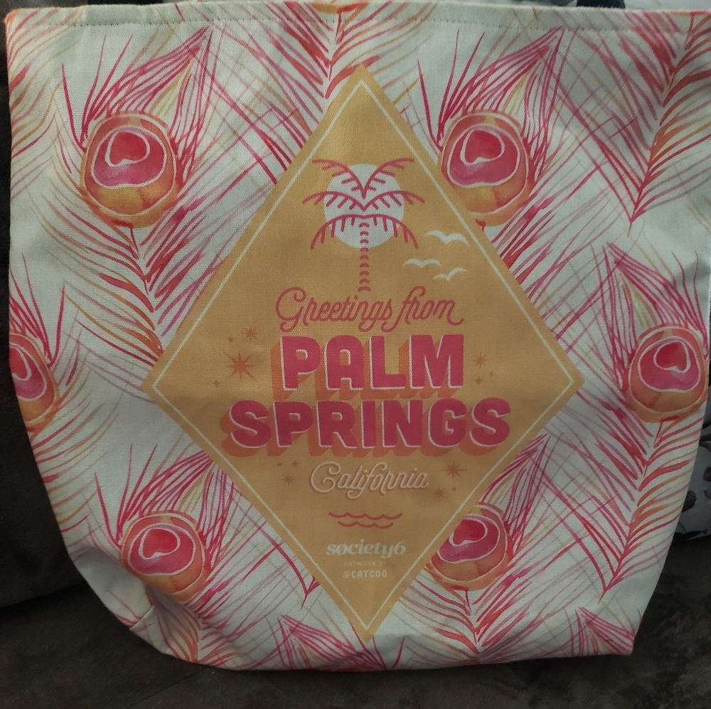 Two NWOT Palm Springs Canvas Tote Bag - Picture 4 of 6